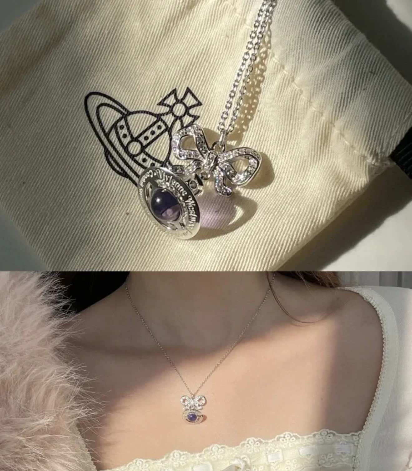 Vivienne Westwood London Silver Butterfly Pendant Necklace